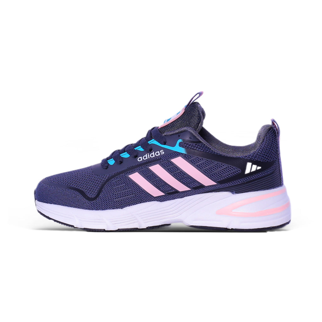 Adidas Performance Runner – Navy Blue with Pink Stripes