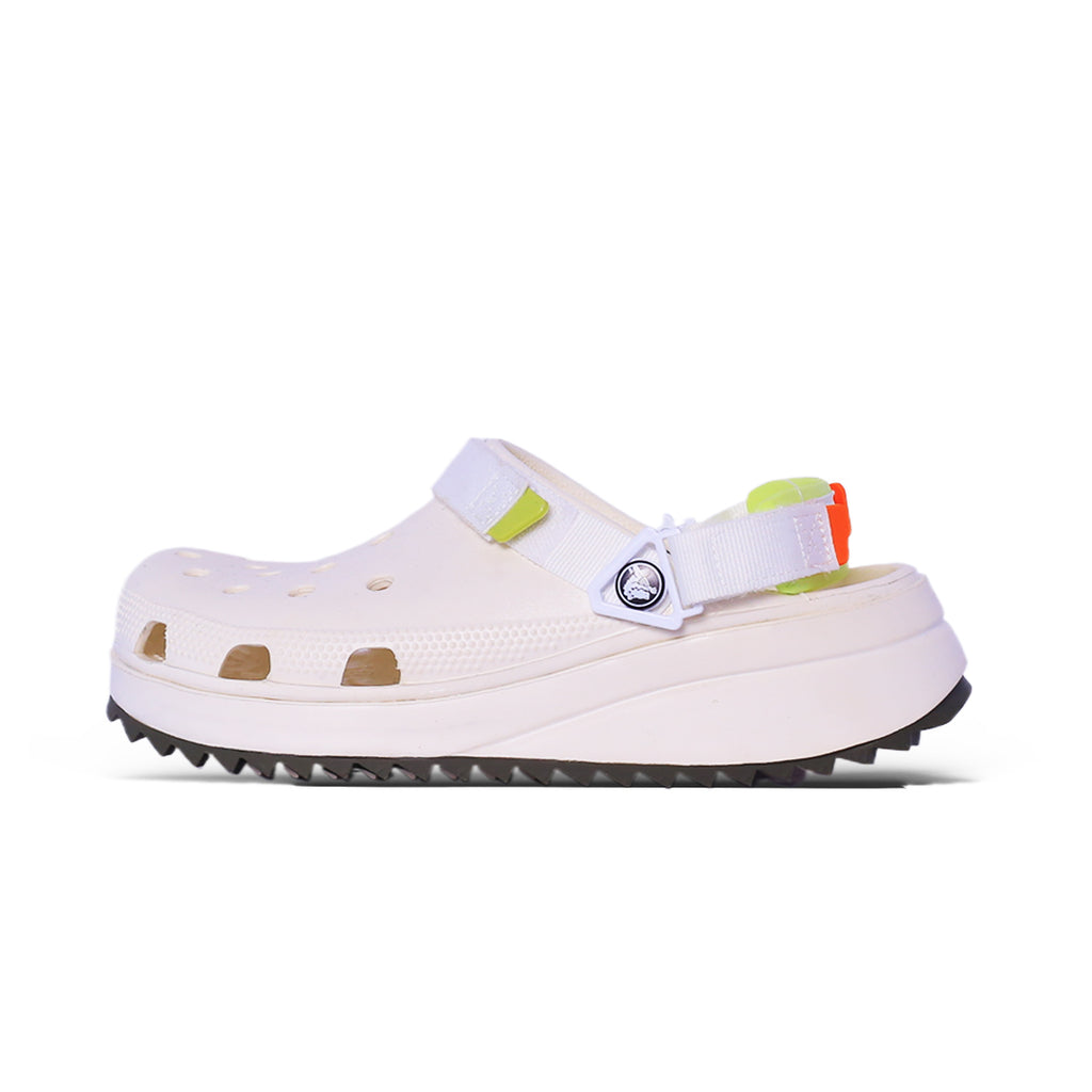 Sport Comfort Clogs – White with Neon Accents