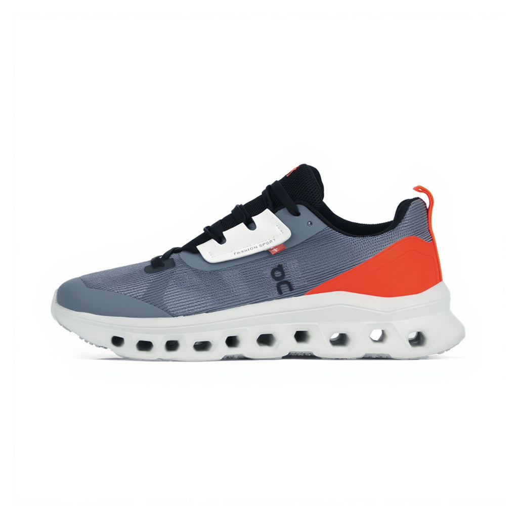 Fashion Sport Lightweight Runner – Grey with Orange Accent