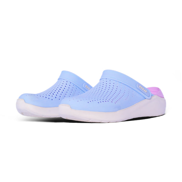 Lightweight Ventilated Comfort Clogs – Blue & Pink