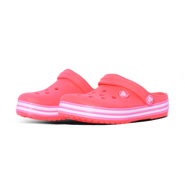 Pink Classic Stripe Clogs – Lightweight EVA Comfort Slides