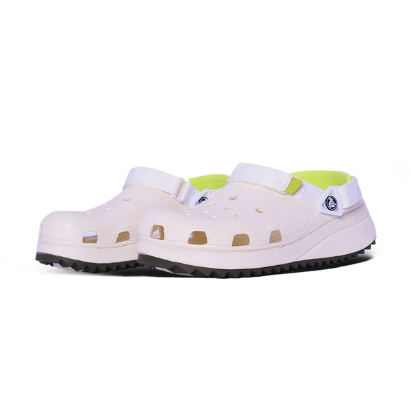 Sport Comfort Clogs – White with Neon Accents