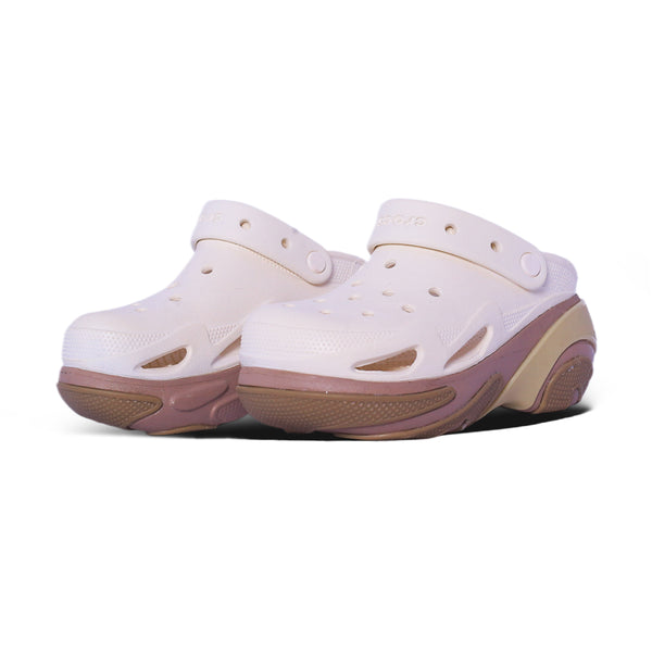 Chunky Comfort Clogs – Beige & Brown