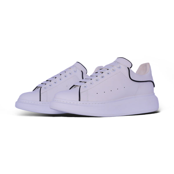 Alexander Maq Premium Platform Sneaker – White with Black Trim