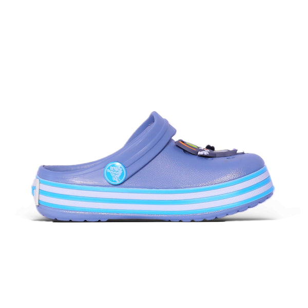 Kids Clog Sandals with Cartoon Charms – Sky Blue