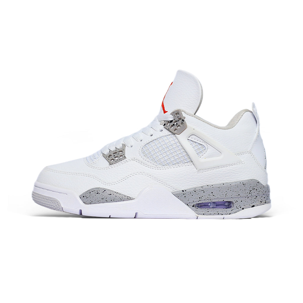 Air Jordan 4 Retro White Cement – Classic Basketball Sneakers with Air Sole Cushioning