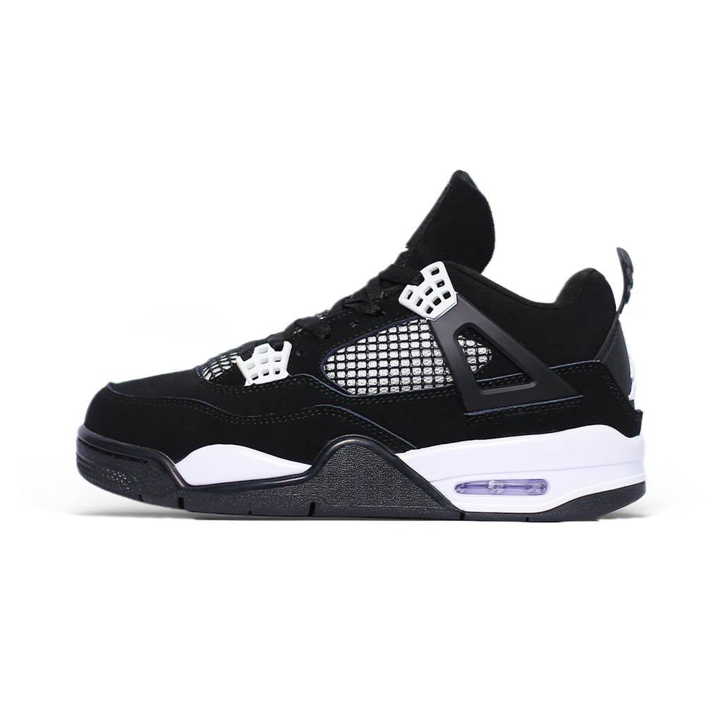 Air Jordan 4 Black Oreo – Premium Nubuck Sneakers with Air Cushion Sole