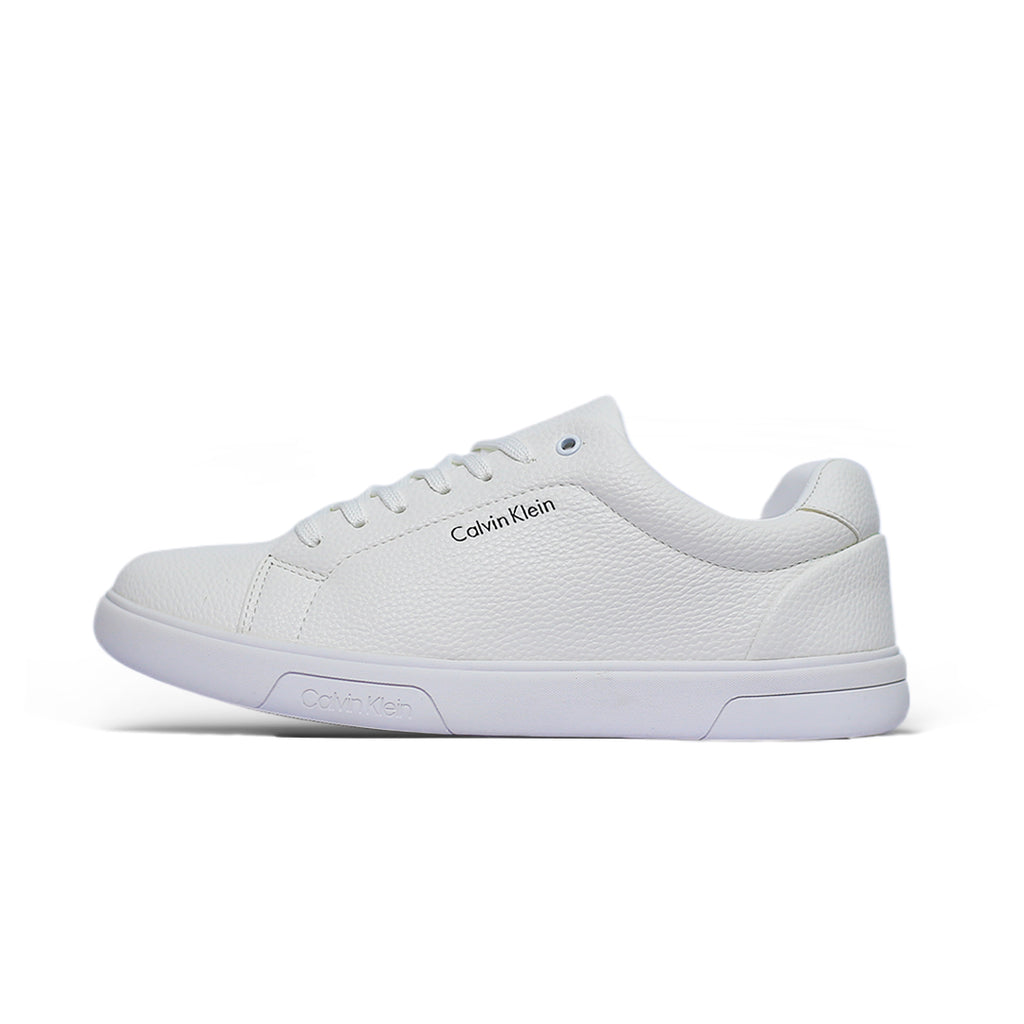 Calvin Klein White Leather Sneakers – Minimalist Everyday Comfort Shoes