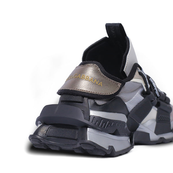 Dolce & Gabbana Grey Designer Sneakers – Chunky Futuristic Streetwear Trainers