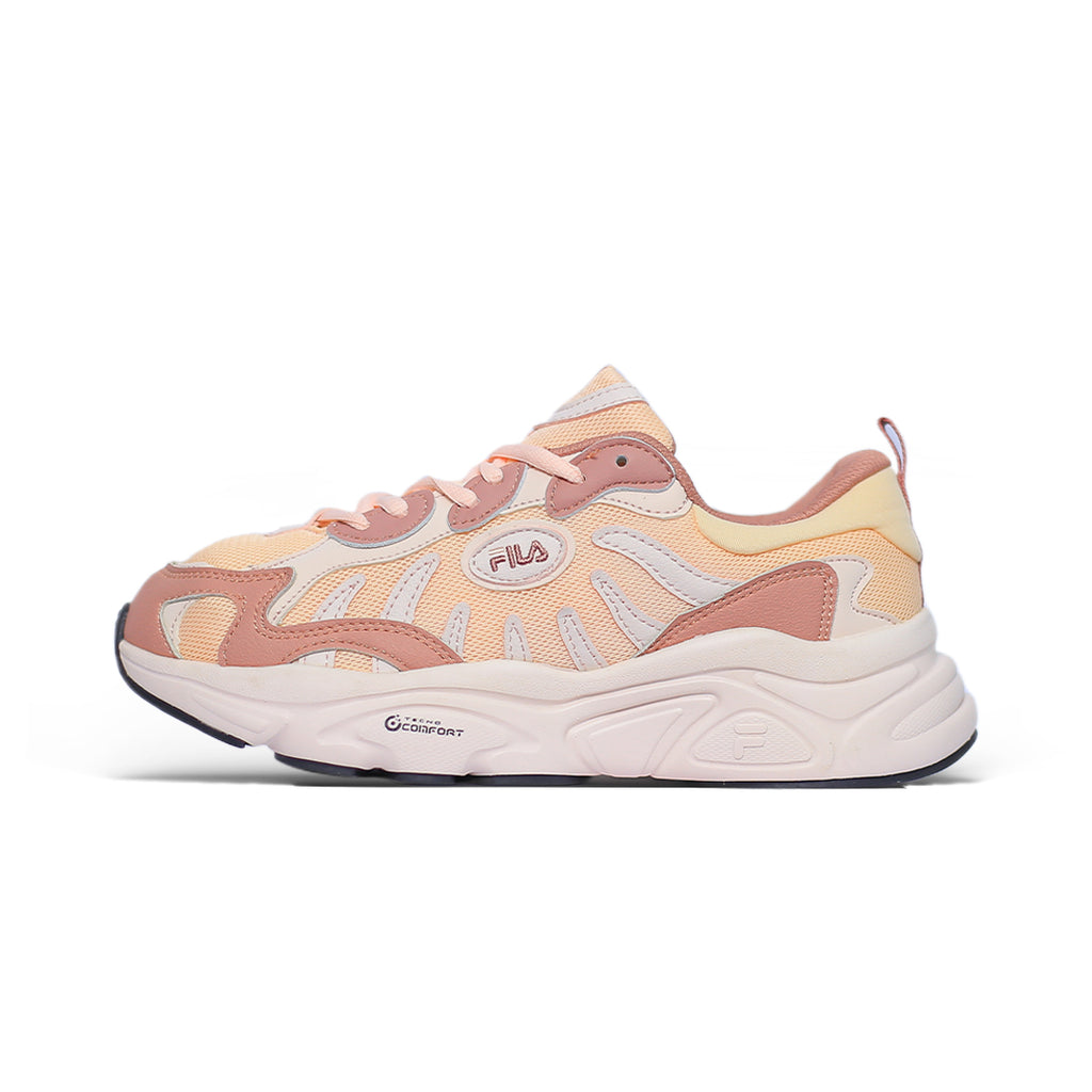FILA Peach & White Women’s Sneakers – Retro Comfort Chunky Trainers