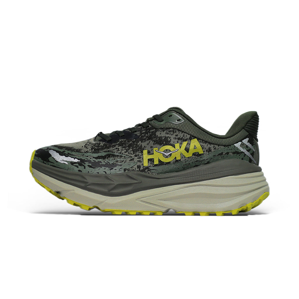 HOKA Green Trail Running Shoes – All-Terrain Cushion with Vibram Sole
