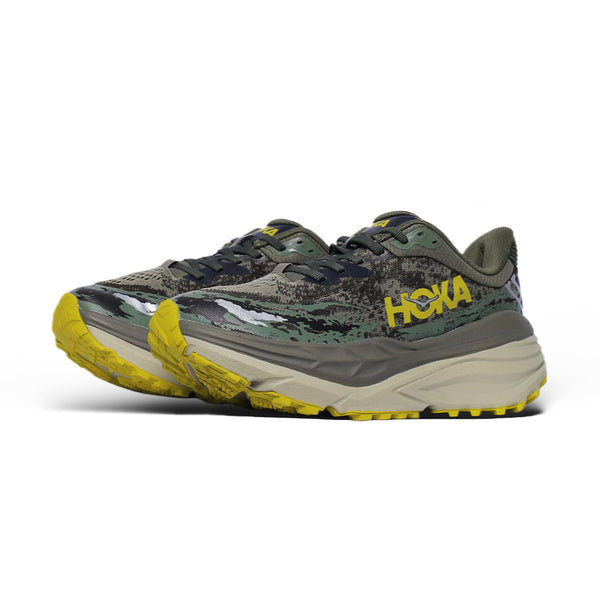 HOKA Green Trail Running Shoes – All-Terrain Cushion with Vibram Sole