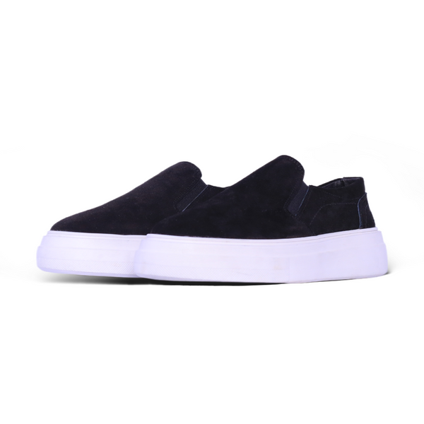 Chunky Chain Loafer – Black Leather & White Sole