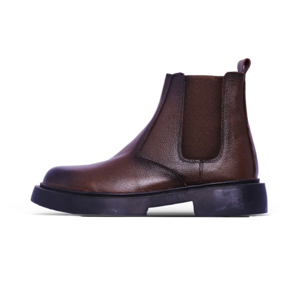 Chunky Chelsea Boot – Dark Brown Leather