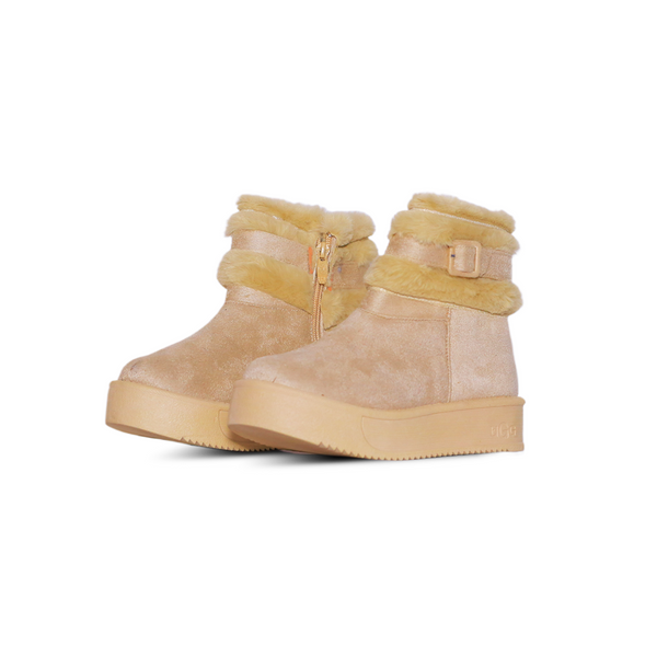UGG Kids Fur-Lined Ankle Boot – Beige