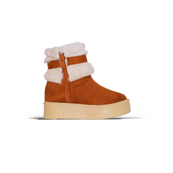 UGG Kids Fur-Lined Ankle Boot – Camel