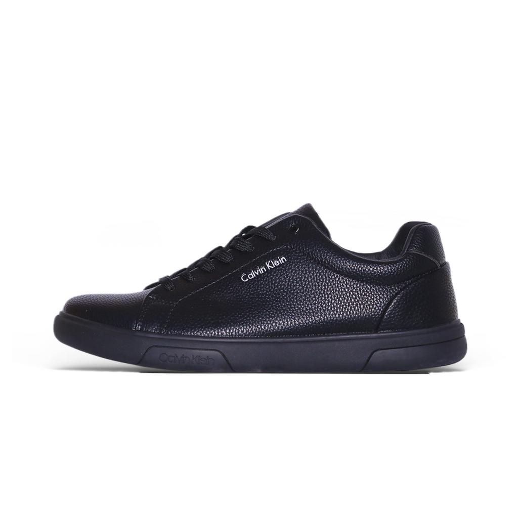 Calvin Klein Black Leather Sneakers – Minimalist Everyday Comfort Shoes