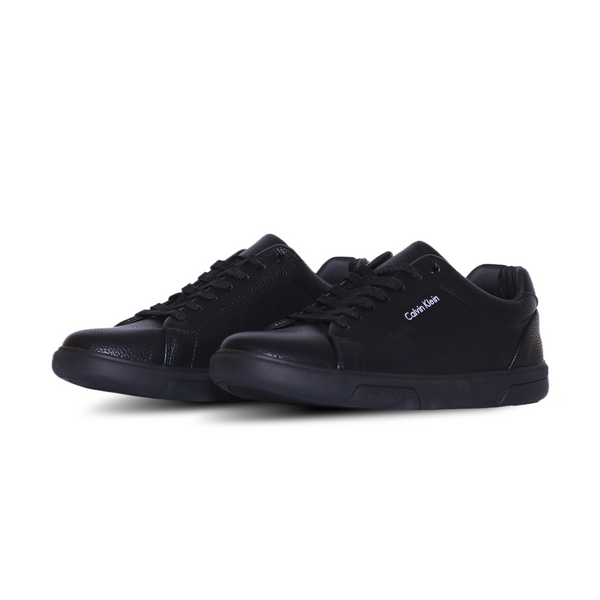 Calvin Klein Black Leather Sneakers – Minimalist Everyday Comfort Shoes