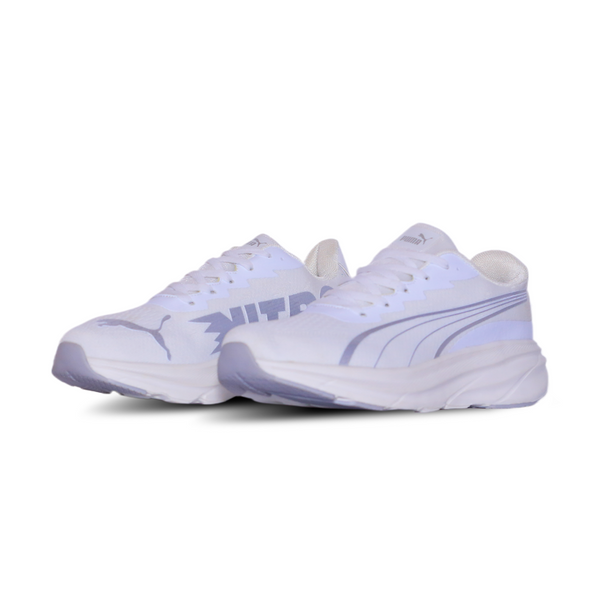 Puma Nitro Running Sneaker – White & Silver