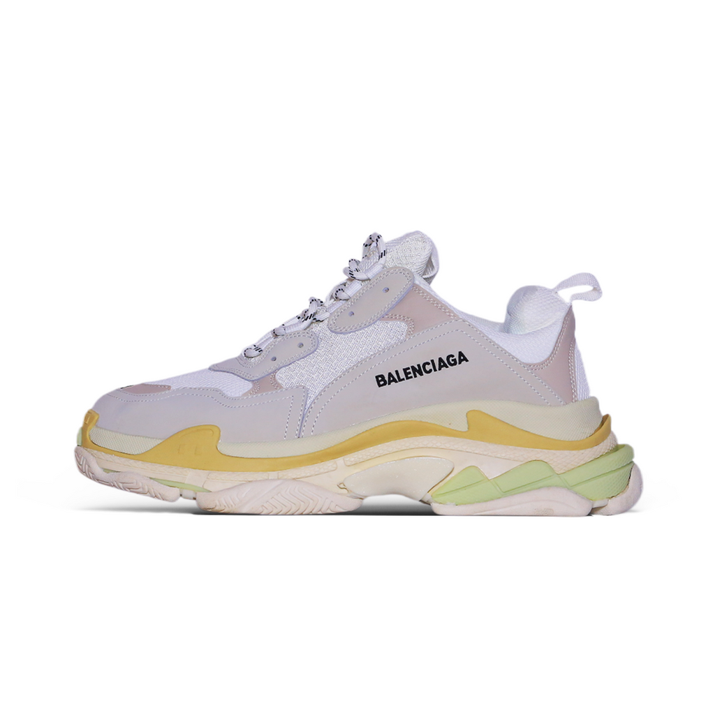 Balenciaga Chunky Mesh Trainer – White with Pastel Accents