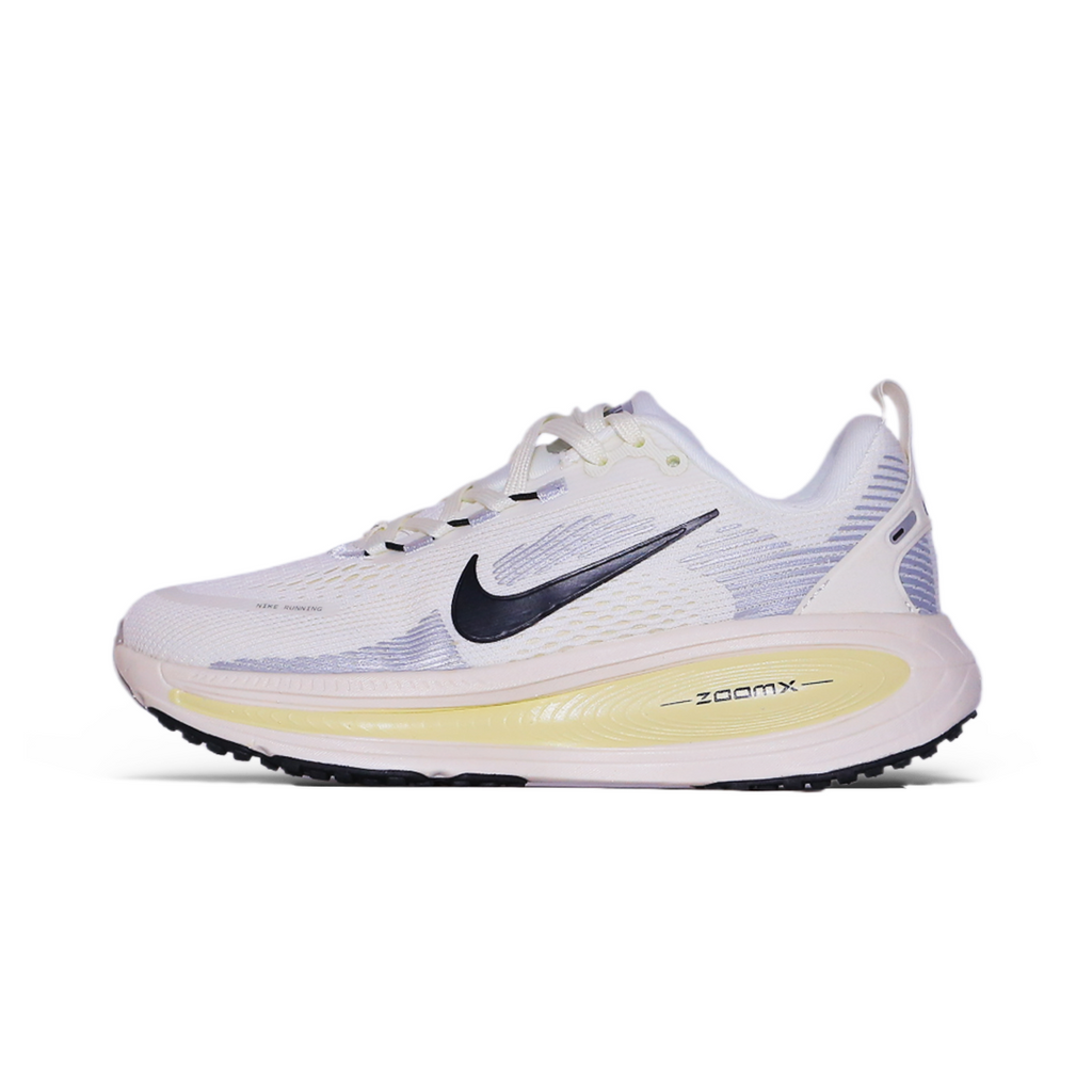 Nike Lightweight Running Sneaker – White & Soft Yellow