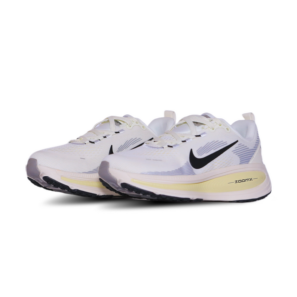 Nike Lightweight Running Sneaker – White & Soft Yellow