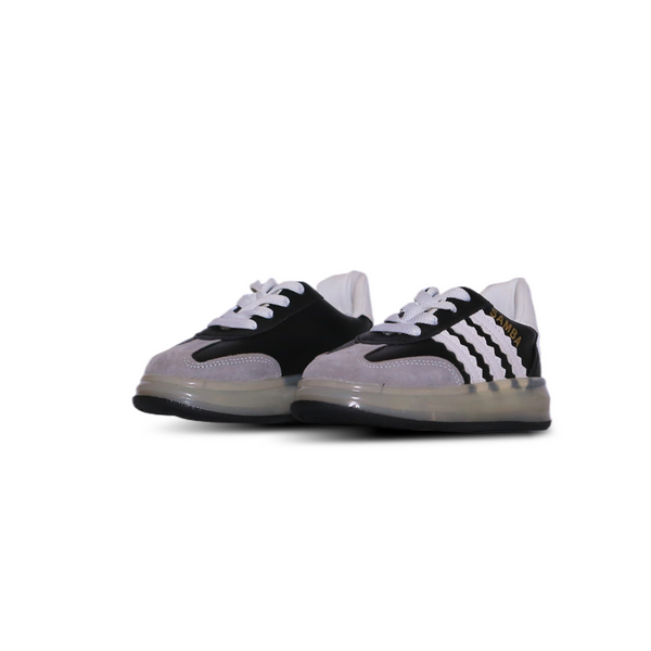 Adidas Kids Low-Top Sneaker –Black & White