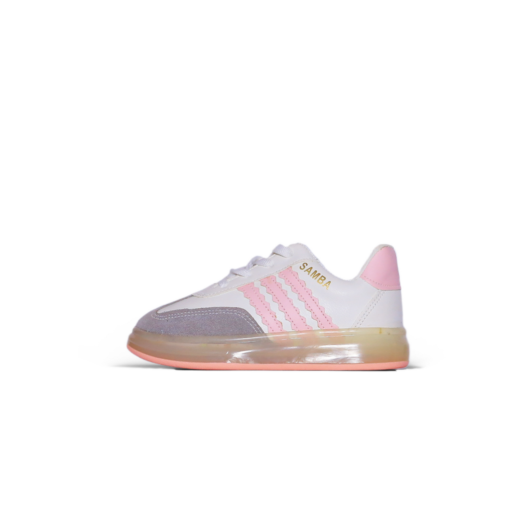 Adidas Kids Low-Top Sneaker –Pink & White