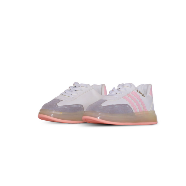 Adidas Kids Low-Top Sneaker –Pink & White