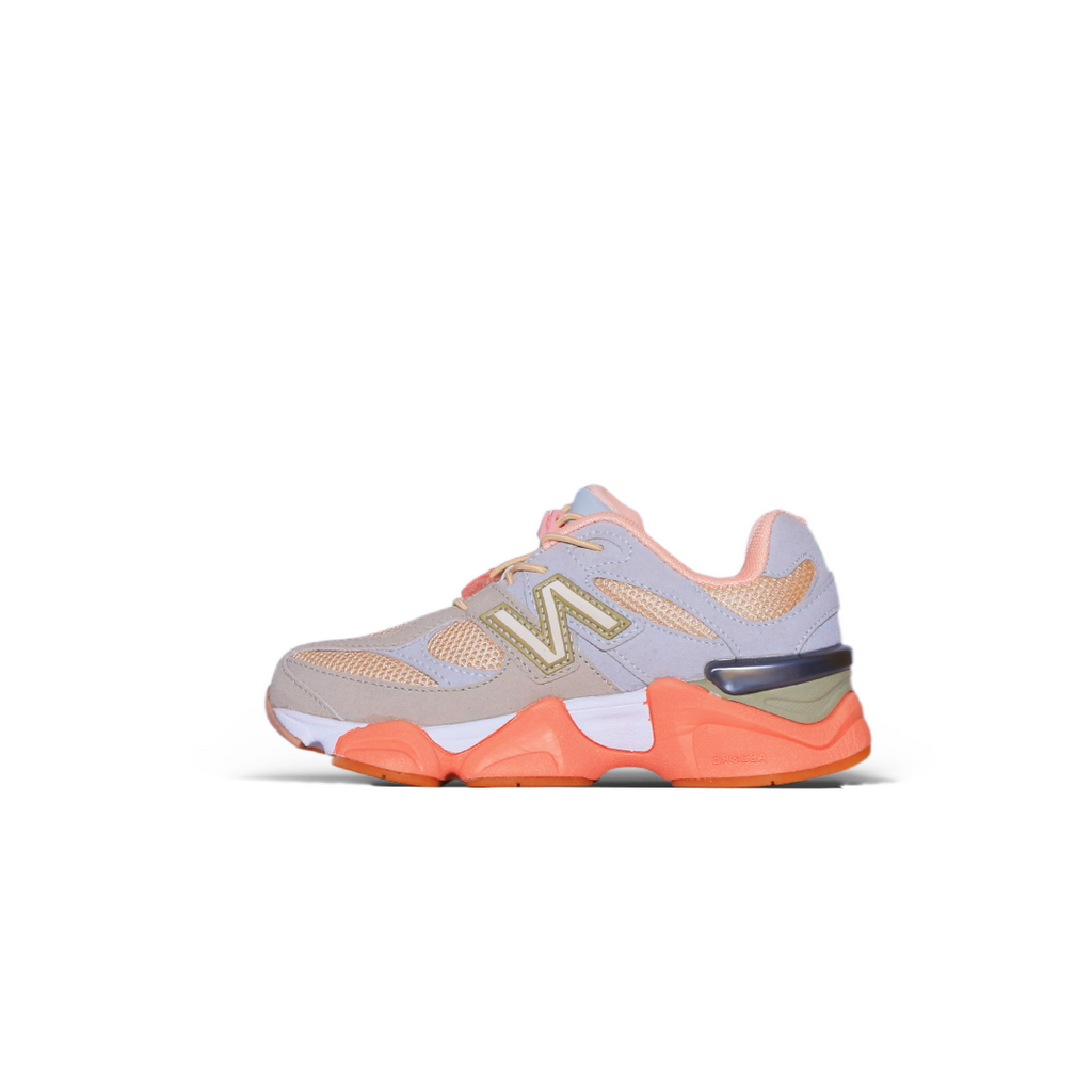 New Balance Kids Sporty Mesh Sneaker – Grey, Peach & Coral