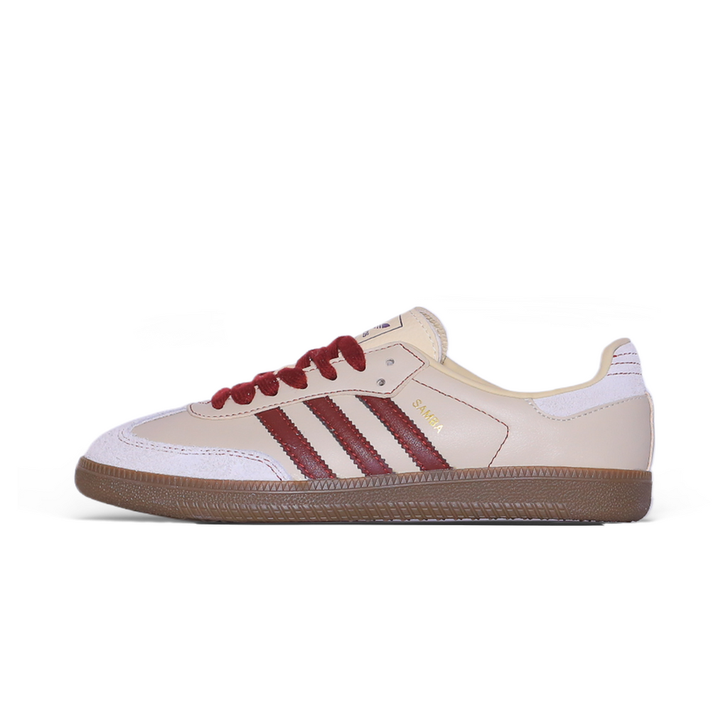 Adidas Samba Retro Court Sneaker – Beige Maroon