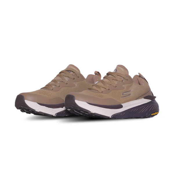 Skechers Sporty Knit Cushion Runner – Beige & Brown