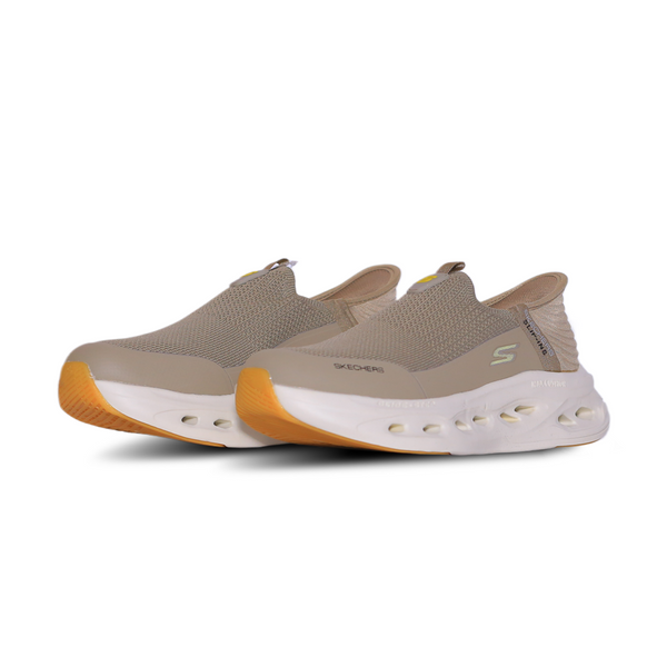 Skechers Sporty Knit Cushion Runner – Taupe & White