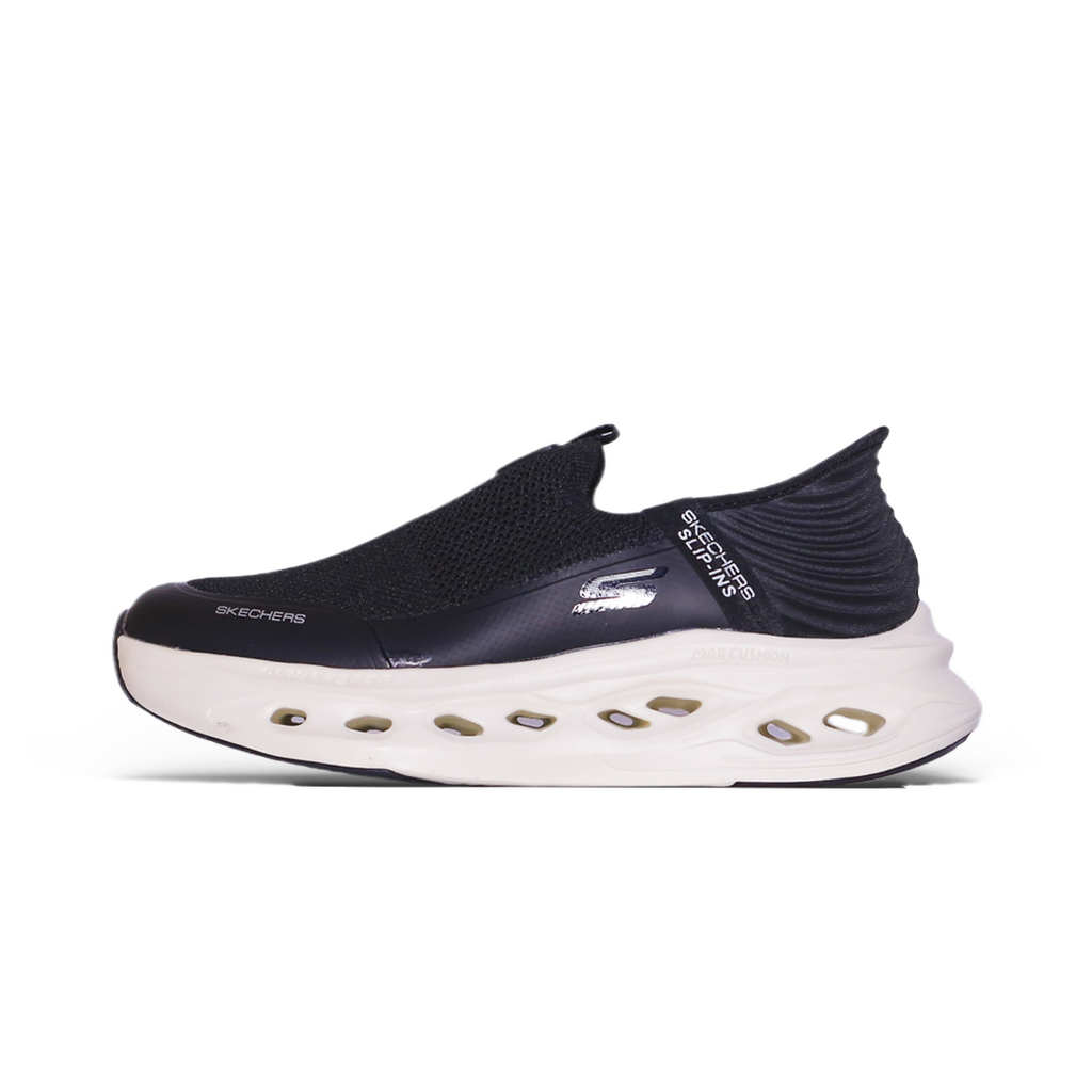 Skechers Sporty Knit Cushion Runner – White & Black