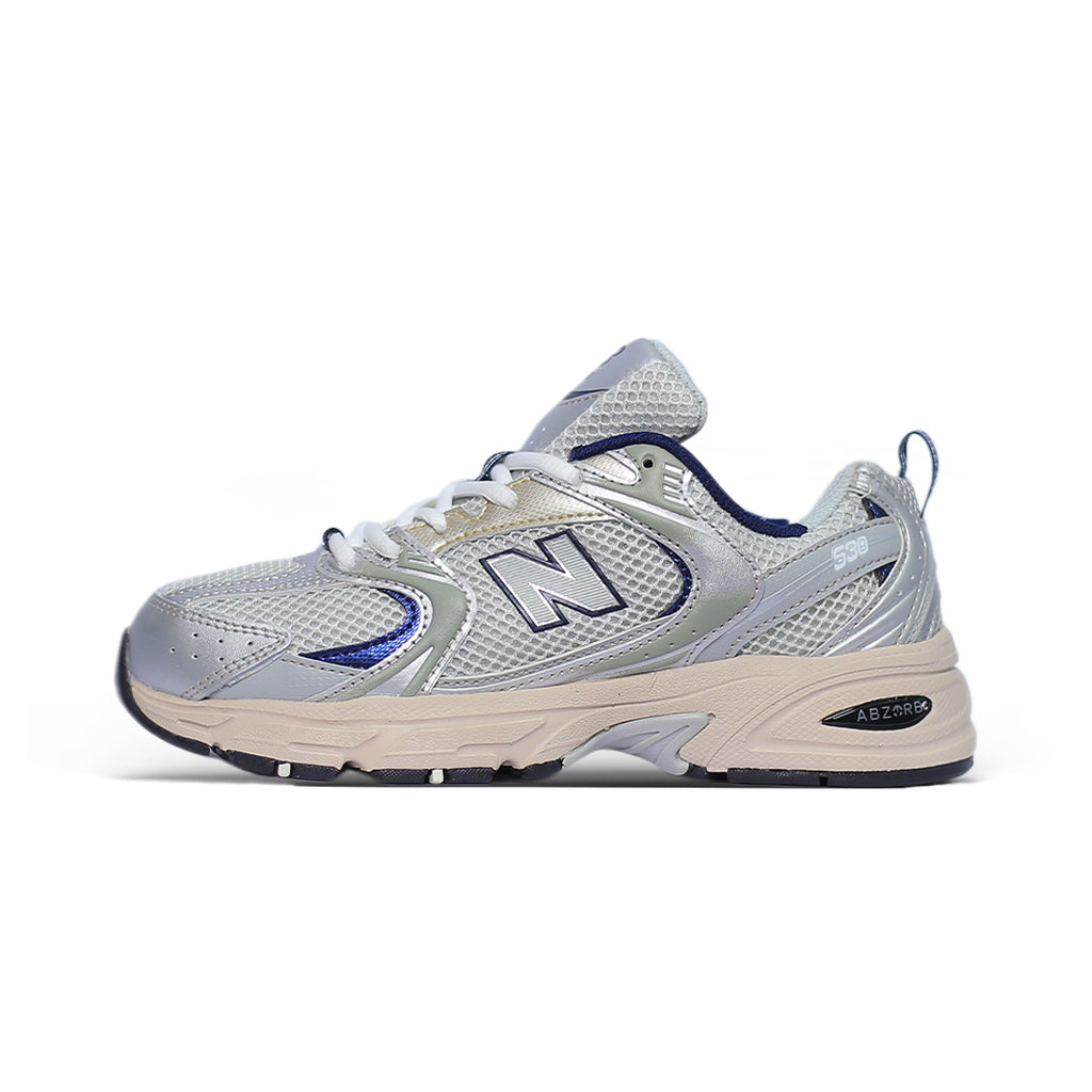 New Balance 530 Silver & Blue Sneakers – Classic Retro Running Shoes