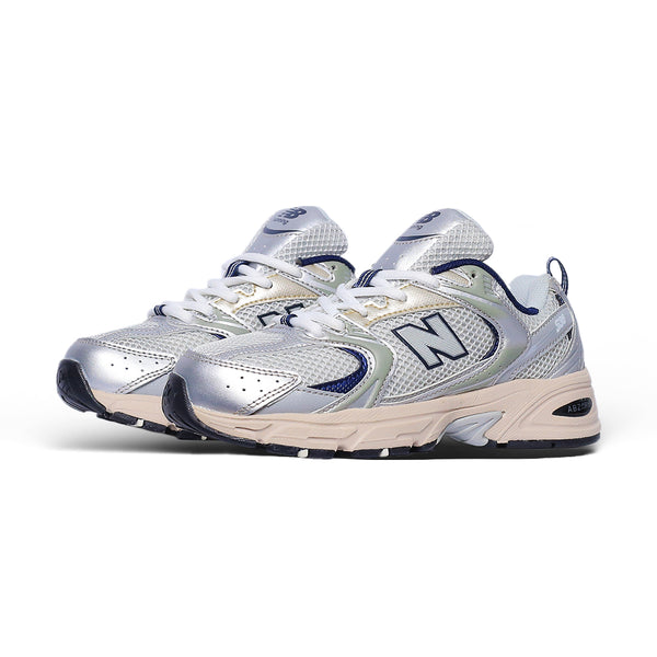 New Balance 530 Silver & Blue Sneakers – Classic Retro Running Shoes