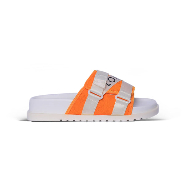 Louis Vuitton Orange Strapped Slides