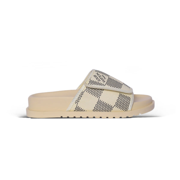 Louis Vuitton Cream Check Slides