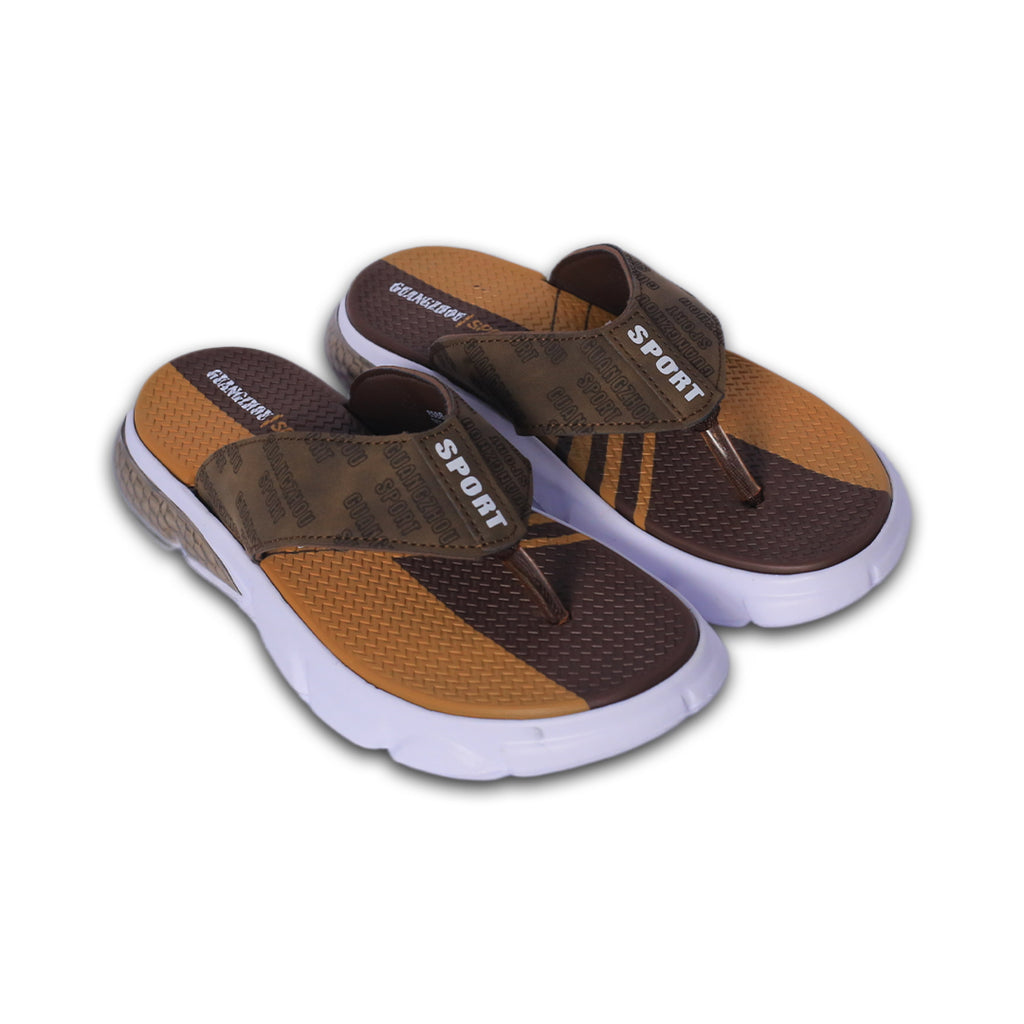 Sport Casual Slides Brown & White