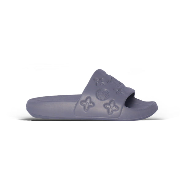 Louis Embossed Grey Slides