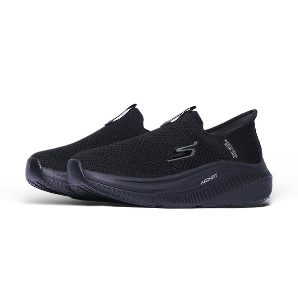 Skechers Go Walk Arch Fit Black – Slip-On Walking Shoes with Arch Support and Air-Cooled Comfort