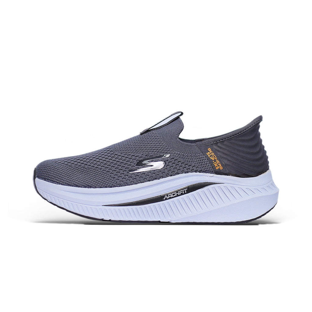 Skechers Arch Fit Slip-On Grey – Lightweight Slip-On Walking Shoes with Arch Support and Air-Cooled Cushioning