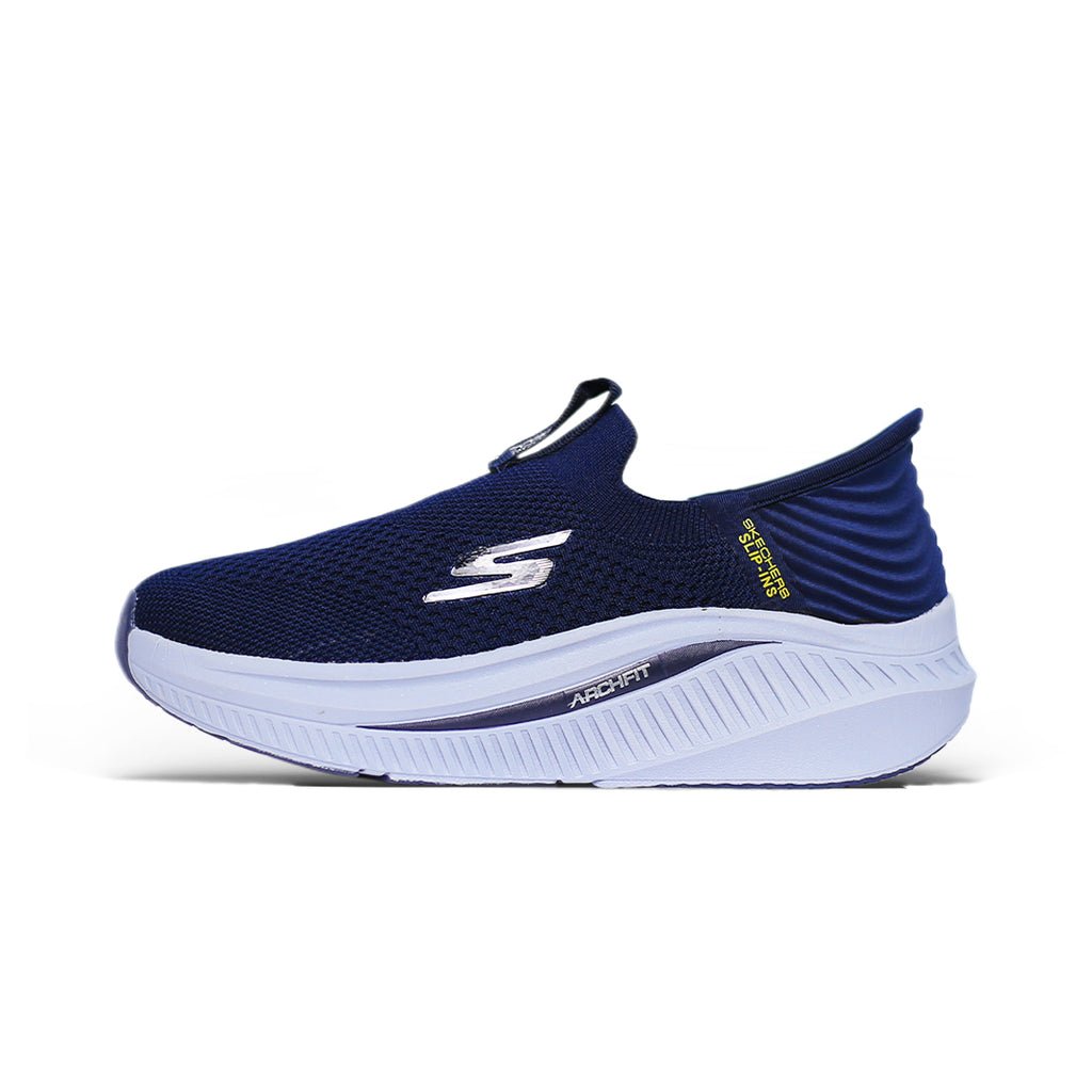 Skechers Arch Fit Slip-On Navy – Lightweight Slip-On Walking Shoes with Arch Support and Air-Cooled Cushioning