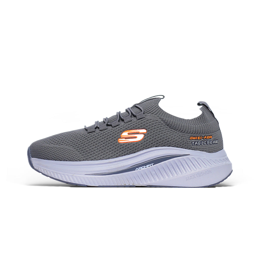 Skechers Arch Fit Air Grey – Lightweight Knit Walking Shoes with Arch Support and Air-Cooled Cushioning